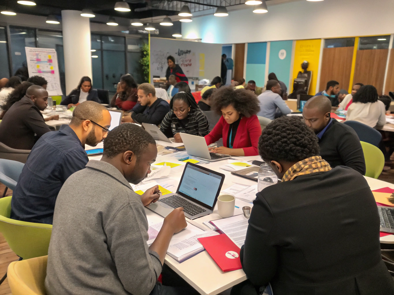 Modern hybrid entrepreneurial workshop and planning office
