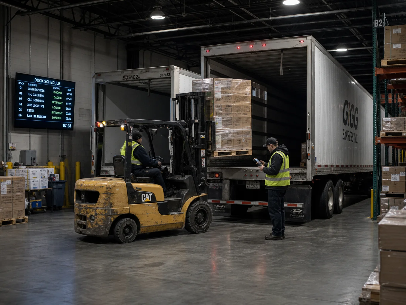 Logistics loading dock and freight staging operations